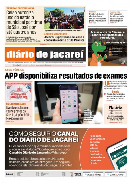 De 26 de julho a 01 de agosto de 2025